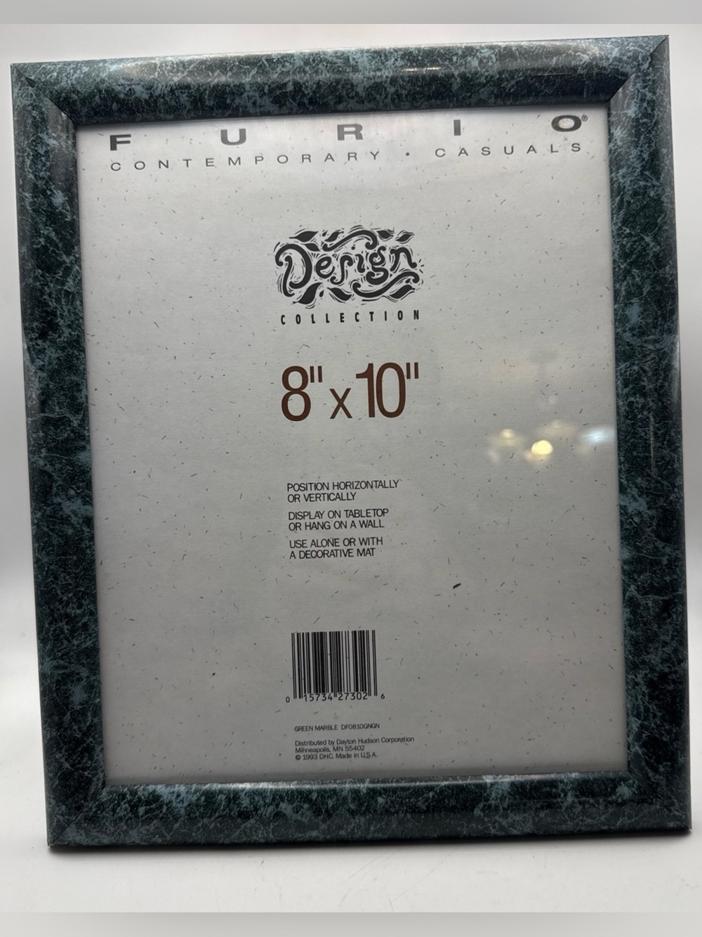 Vintage 90s Faux Green Marble 8x10 Picture Frames With Original Insert USA 1990s